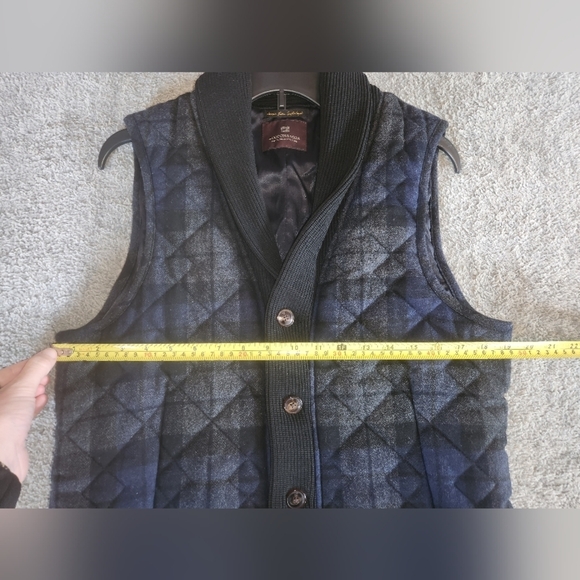wool blend quilted plaid vest Women's Sz Medium SCOTCH & SODA - Picture 16 of 16